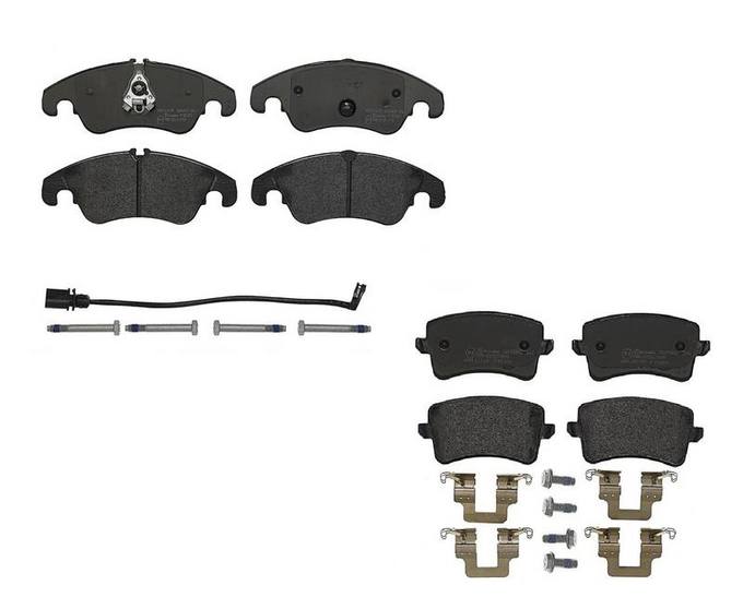 Audi Brembo Brake Kit - Pads Front and Rear (Low-Met) 8R0698151A - Brembo 1557335KIT